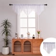 thumbnail image 2 of JilgTeok 2 Packs Sheer Valances Small Lace Drapes Curtains with Tassels Window Swags for Kitchen Living Room Decoration, 2 of 8