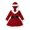 Red, variant on Odeerbi Toddler Girls Christmas Flannel Dress Fall Winter Long Sleeve Hooded Dress V-neck Solid Color Christmas Plush Dress Toddler Clothes Red
