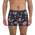 thumbnail image 2 of Goofa Roses Flowers Printed Men's Boxer Briefs Underwear, Moisture-Wicking Underwear, Trunk,Soft and Breathable Cotton Underwear-Medium, 2 of 9