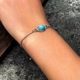 thumbnail image 2 of QQTDFG Wholesale 925 Silver Natural Stone Turquoise Beads Bracelet Women Men Jewelry-#4, 2 of 5
