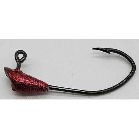 New Trout Steelhead Salmon Mini Grub Jig Heads 1/64oz Dark Red