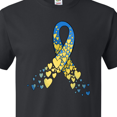 thumbnail image 4 of Inktastic Down Syndrome Awareness Blue and Yellow Hearts Ribbon T-Shirt, 4 of 5