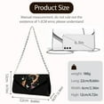 thumbnail image 7 of Xixirimido Women Clutch Bag Elegant PU Leather Evening Bags Envelope Handbags Clutch Purse with Detachable Chain for Party Wedding Prom, Black Cat Butterfly, 7 of 7