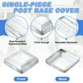 thumbnail image 3 of 6Pack Post Base Cover, 3.75x3.75 Metal Integral Style Post Skirt Porch Column Wrap(1.75x1.75), 3 of 6