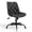 Black, variant on Hawsaiy Armless Office Chair with Rubber Wheels, PU Leather Desk Chair, Mid Back Adjustable Swivel Computer Chair, Small Space Vanity Task Chair, Brown