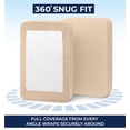 thumbnail image 4 of Sábana bajera Utopia Bedding Queen, 213 cm, bolsillo profundo, color beige, 4 of 9