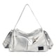 thumbnail image 5 of Bolso de hombro para mujer, de piel sintética, moderno, portátil, con cierre de cremallera Plata, 5 of 9