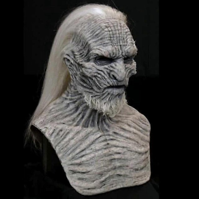 Game Of Thrones The King Of White Walker Full Head Masks Hair Cosplay Halloween