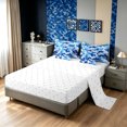 thumbnail image 5 of Manfei Rustic Camouflage Queen Bedding, Vintage Camo Bedding Comforter Set Queen, Ocean Blue, Reversible, 7pcs, 5 of 6