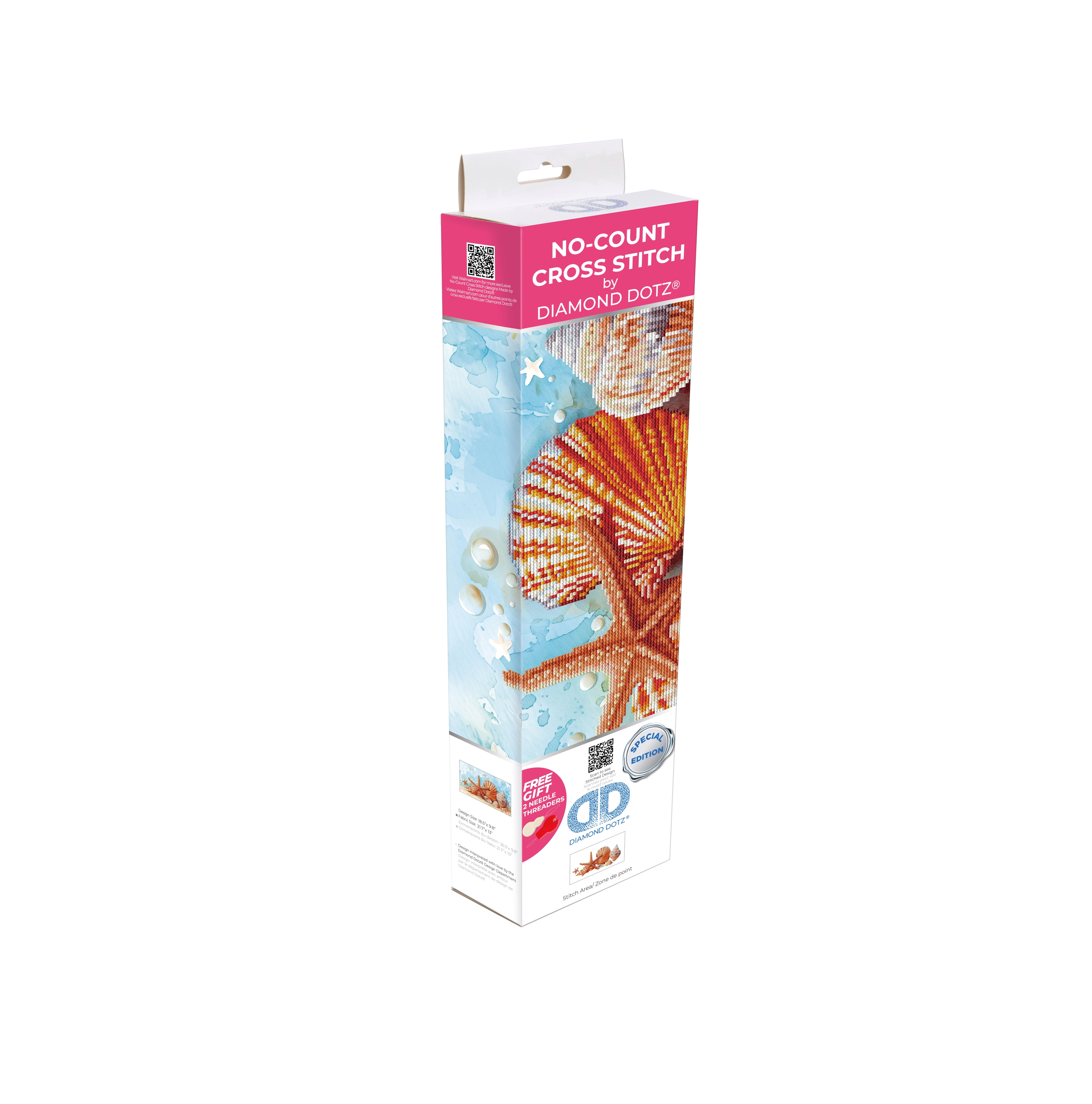 DIAMOND DOTZ® Seashells Special Edition No-Count Cross Stitch Kit