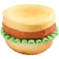 thumbnail image 3 of 1pc Realistic Hamburger Lifelike Simulation Fake hamburger Bakery Display Kids Food Bread Toy Home Decoration Photography props Not inclue the Plate, 3 of 5