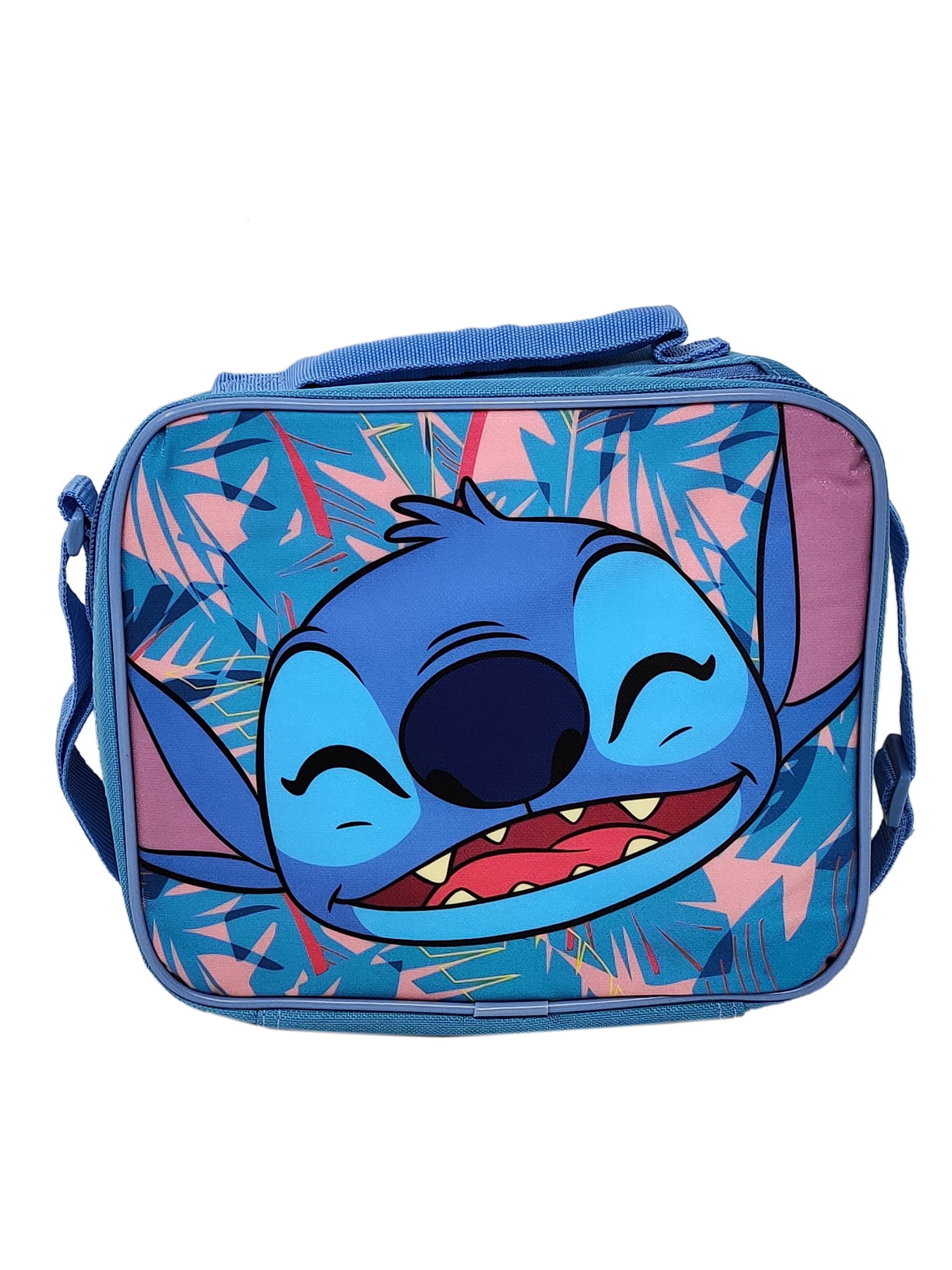 Disney Stitch Insulated Lunch Bag 3D Smiles Happy w/ Shoulder Strap Blue -  Walmart.com