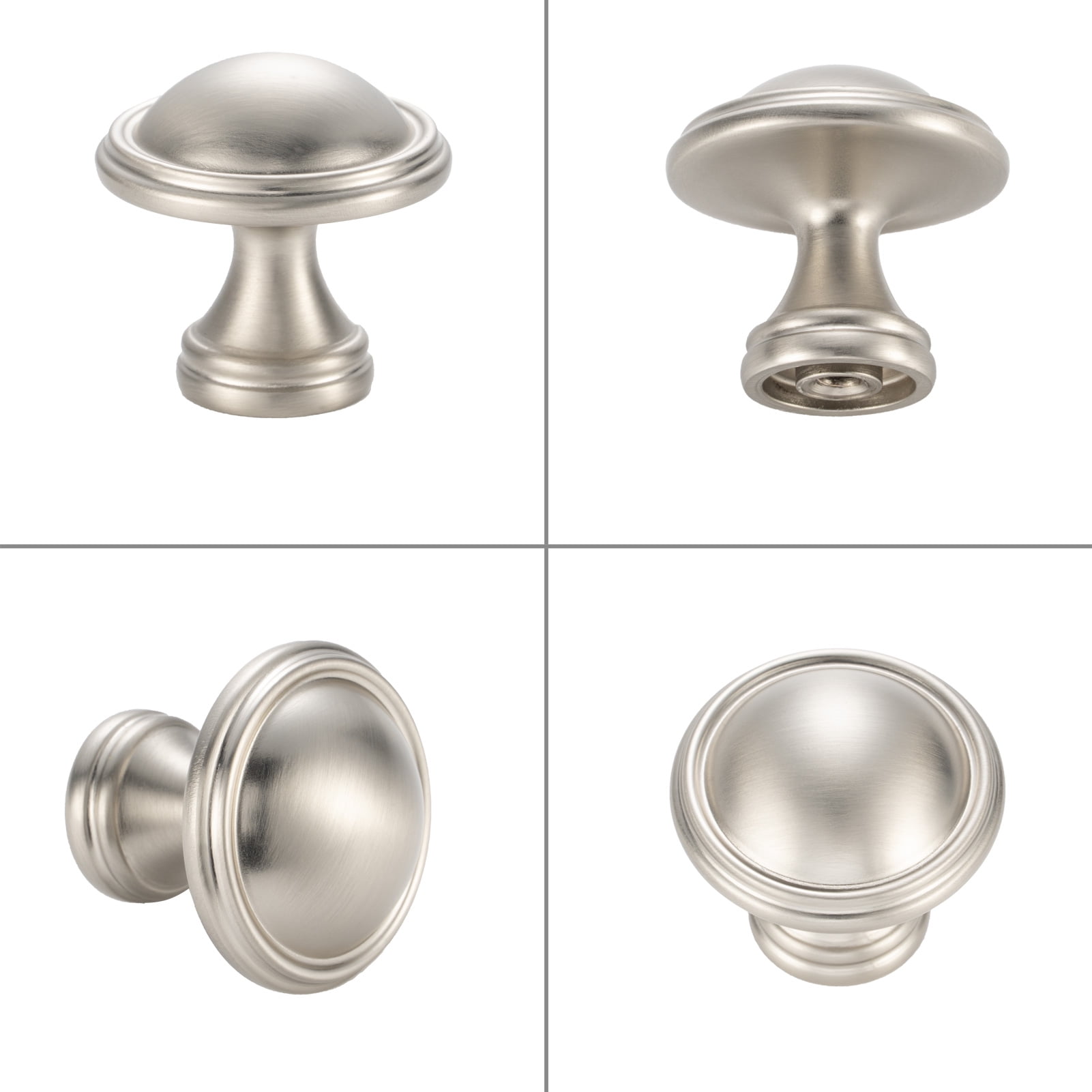 KOOFIZO 10 Pack Classical Cabinet Knob - Brushed Gold Pull Handle (Dia.32mm / 1.26 Inch)