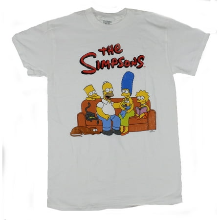 Freeze - The Simpsons Mens T-Shirt - Distressed Classic Family Couch ...
