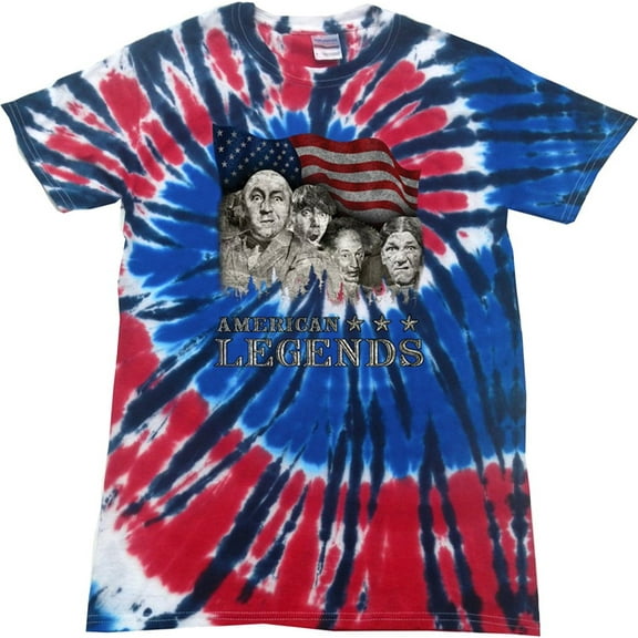 Men's Three 3 Stooges Shirt Rushmorons Tie Dye Shirt - Independence