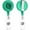 Clear Green, variant on QREEL Retractable Badge Holders, Badge Reels with Belt Clip for ID Cards & Work Badges (25-Pack, White)