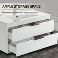 thumbnail image 4 of Eclife 36" Modern Wall Mount Bathroom Vanity with Integrated Sink Top, Faucet, Floating Cabinet, 4 of 10