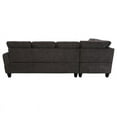 thumbnail image 6 of Hommoo Convertible Sectional Sofa Couch, Modern L-Shaped Couch Sofa Sectional for Small Living Room, Apartment and Small Space, Dark Brown, 6 of 8