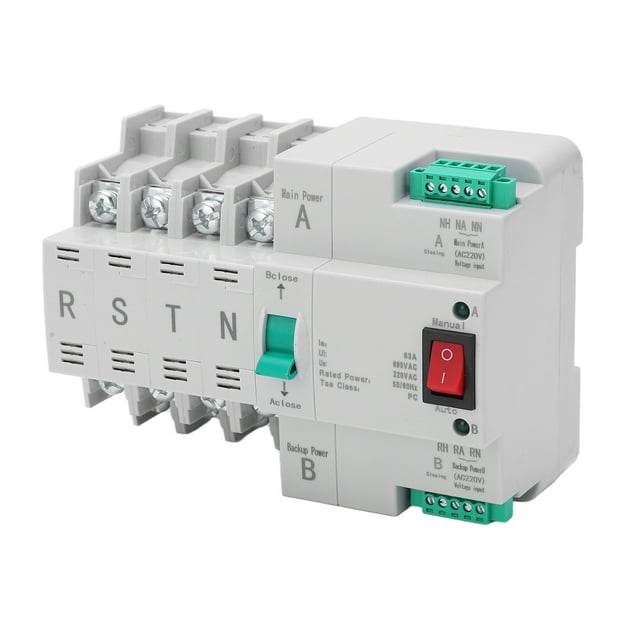 Interruptor de transferencia de energía tipo riel DIN, interruptor de transferencia automática de energía dual Interruptor de transferencia automática de energía dual Interruptor de transferencia aut