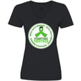 thumbnail image 3 of Inktastic Fighting Together- Mental Health Awareness Women's V-Neck T-Shirt, 3 of 5