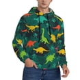 thumbnail image 2 of Salouo Colorful Dinosaurs Pattern Men's Fall Hoodie Sweatshirt,Sport Hoodie with Pockets for Men Pullover Casual Hooded Sweatshirt-Small, 2 of 7