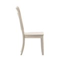 thumbnail image 6 of Weston Home Farmhouse Wood Dining Side Chair, Antique White (Set of 2), 6 of 10
