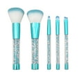 thumbnail image 2 of 5 Pcs Clear Crystal Diamond Material Handle For Eye Brush And Makeup Brush Set,Blue Makeup Brush, 2 of 9