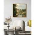thumbnail image 4 of Drsoum Vintage Countrysid and Rivulet Wall Art 16x16in Natural Framed Classic Retro Village Landscape Rustic Wall Prints Farmhouse Kitchen Bathroom Office Decor, 4 of 5