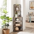 thumbnail image 6 of JRHRXXY Corner Shelf Stand,6 Tier Ladder Bookshelf,Bookcase Display for Living Room,Home Office, 6 of 13