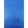 thumbnail image 1 of Ahgly Company Indoor Rectangle Mid-Century Modern Neon Blue Persian Area Rugs, Swatch Sample, 1 of 6