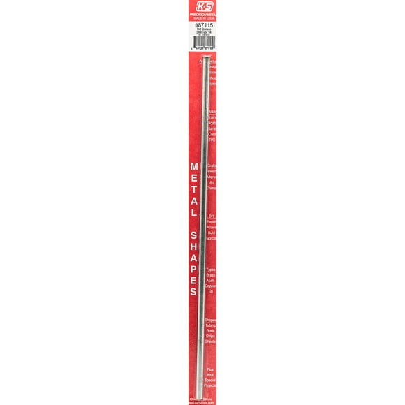 Tubo redondo de acero inoxidable K&S de 0,64 cm x 30 cm