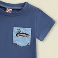 thumbnail image 4 of NIEWTR Toddler Baby Summer Outfits Baby Boy Summer Clothes Summer Outfits Set Cute Infant Outfits Short Sleeve Race Car Print Tee and Shorts 2Pcs(Blue,6-12 Months), 4 of 5