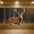 thumbnail image 6 of Wildlife Themed Realistic Deer Image Backdrop Banner Background Party Decorations Photography Props Forest Themed Events Nature Inspired Gatherings Outdoor Celebrations, 6 of 7