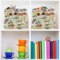 thumbnail image 6 of Yayeee Canvas Storage Basket with Handles for Shelves Fabric Bins Closet Organizer, Birds with Strawberries, 6 of 8