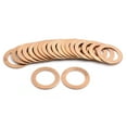 thumbnail image 2 of 20 Pcs 20mm Inner Dia Copper Washers Flat Sealing Gasket Rings for Cars, 2 of 3
