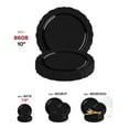 thumbnail image 5 of Smarty 10" Black Vintage Round Disposable Plastic Dinner Plates 120ct, 5 of 7