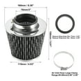 thumbnail image 3 of Unique Bargains 1pcs 2.5' 65mm Reducer Ring Inlet Cold Air Intake Cone Replacement Washable Clamp on Dry Air Filter Carbon Fiber Pattern, 3 of 6