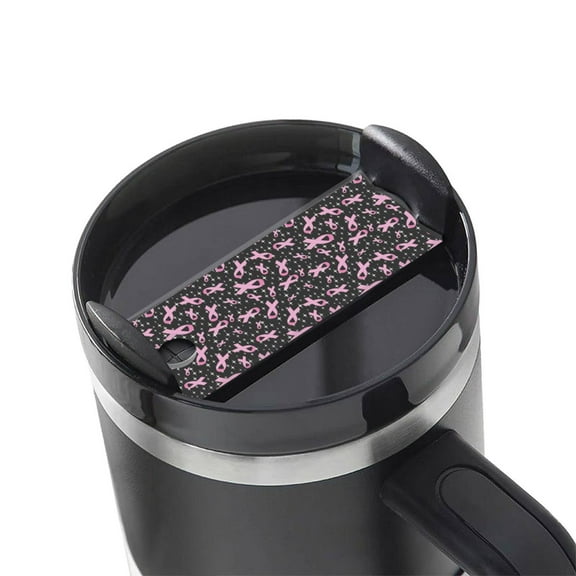 Hirioo Breast Cancer Awareness (2) for Stanley Cup Lid Nameplate Personalized Acrylic Nameplate Tumbler Lid Topper(30oz , 40oz)