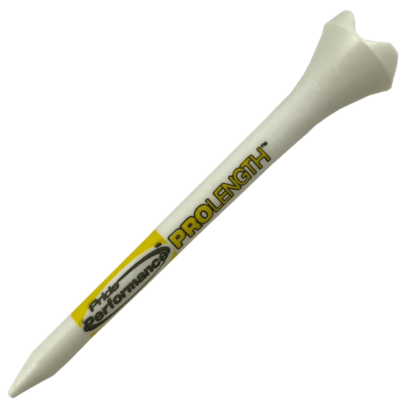 Pride Performance Plastic Golf Tees – 2.75 Inch, Low-Resistance Head for Longer Drives, 30 Count (PTS System)