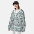 thumbnail image 4 of Pofeuu Pirate Adventure Map Print Sun Protection Outdoor Lightweight Full Zip UV Cooling Hoodie Long Sleeve Summer Clothing for Outdoor Hiking-Medium, 4 of 5