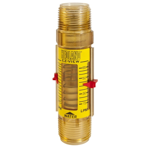 Hedland H621-018-R EZ-View Flowmeter, Polyphenylsulfone, For Use With Water, 3.0 - 18 gpm Flow Range, 1" NPT Male