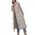thumbnail image 2 of AOOCHASLIY Ladies Coat Clothes Winter Fashion Woman Lengthened and Thickened Medium Length Down Cotton Jacket, 2 of 5
