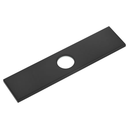 Faucet Deck Plate, 10" Square 304 Stainless Steel Hole Cover Deck Plate Escutcheon for Bathroom/Kitchen Sink Faucet [Black]