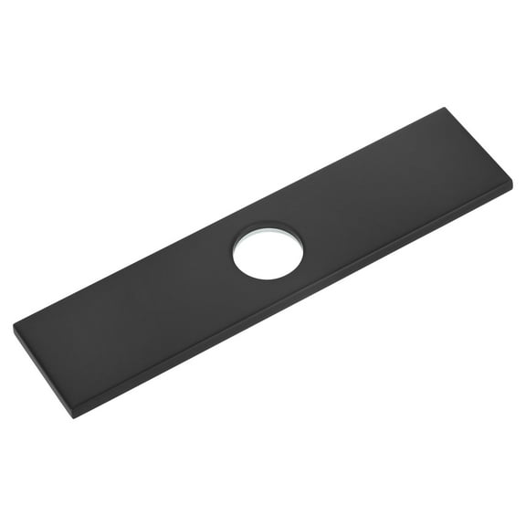 Faucet Deck Plate, 10" Square 304 Stainless Steel Hole Cover Deck Plate Escutcheon for Bathroom/Kitchen Sink Faucet [Black]