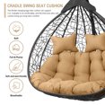 thumbnail image 5 of Waterproof 2-Seater Swing Egg Chair Cushion Replacement [Cushion Only] Double Swing Chair Cushion Waterproof Thicken Hanging Basket Seat Cushion 2 Seater Chairs Cushions for Outdoor, 5 of 8