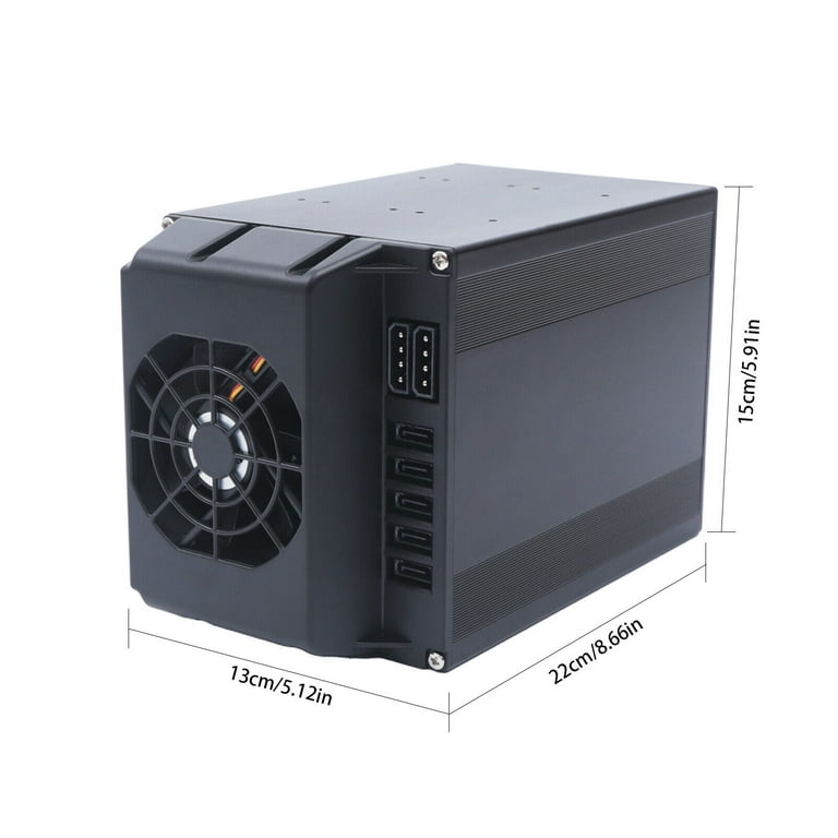 Fichiouy Black HDD Enclosure Hot Swap Cage 5-Bay 3 x 5.25