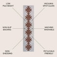thumbnail image 3 of JONATHAN Y WASHABLE 2 x 8 Runner Rug, Chayton Minimalist Geometric - Gray/Brown, WSH110E-28, 3 of 7