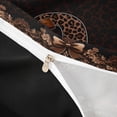 thumbnail image 4 of Erosebridal Brown Leopard Print Twin Bedding for Girls Women, Monogrammed O Duvet Cover Set, Black Reversible 2pcs, 1 Duvet Cover and 1 Pillowcase (No Comforter), 4 of 6