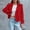 Red, variant on SwiftWear Women Double Breasted Cropped Trench Coat Relaxed Fit Work Office Crop Jacket With Pocket​, Pink