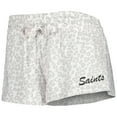 thumbnail image 4 of Women's Concepts Sport White/Cream New Orleans Saints Montana Knit Top & Shorts Sleep Set, 4 of 5